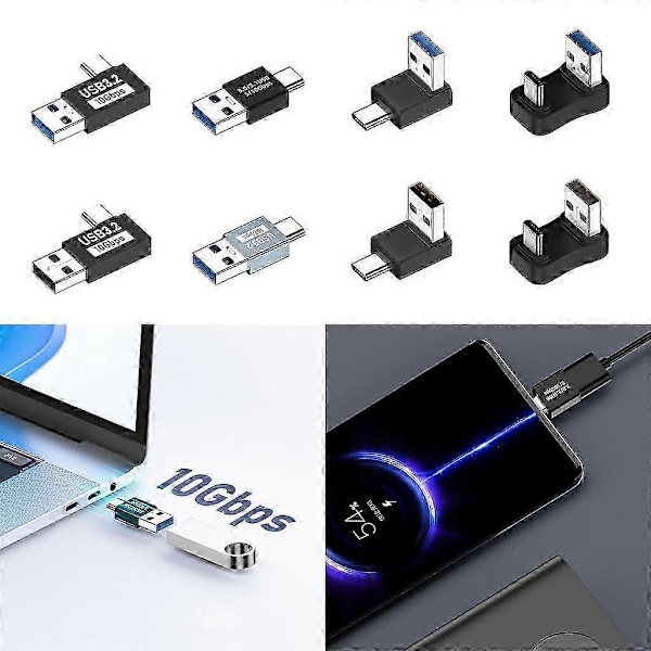USB C Han til USB3.1 Han Adapter Konverter op til 10Gbps Dataoverførsel