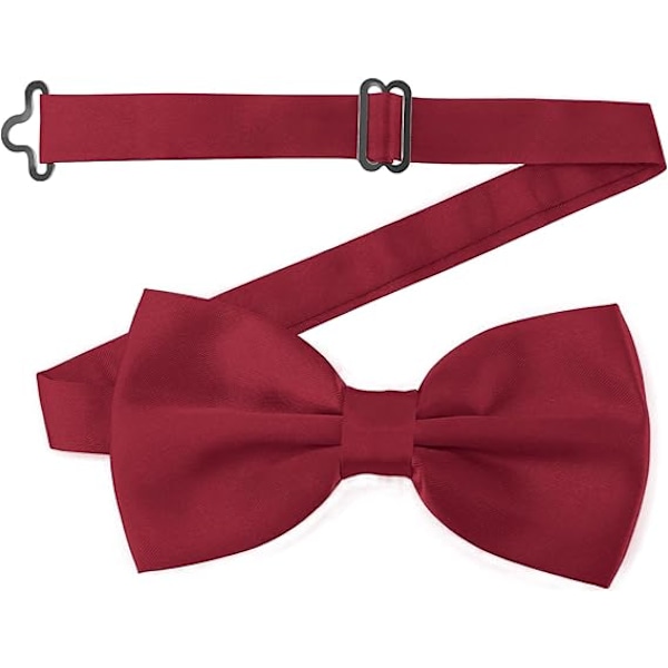 Herr Slipsnodd Justerbar Längd Bröllop Man Mode Pojkar Satinslipsnodd Dark Red