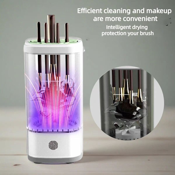 Elektrisk Sminkborstrengörare, Sminkrengöringsmaskin, The Cozy Brush Cleaner - Effektiv Rengöring, Snabb Torkning av Borstar, Perfekta Presenter