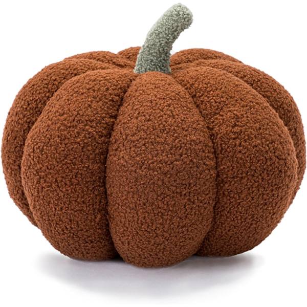3D Gresskar Pyntepute, Gresskar Plysjpute Fleece Fylte Gresskar Dekorasjon eller Fest Jul Hjem Dekor Halloween (Oransje)
