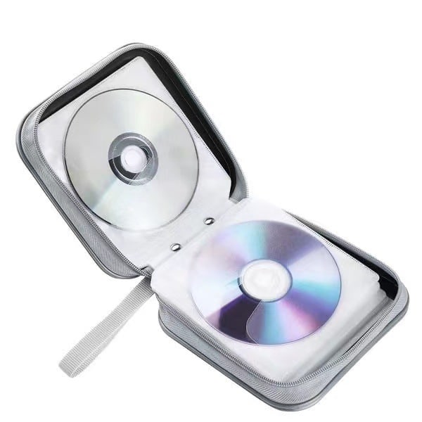 CD-fodral med kapacitet för 35 skivor, hårt plastfodral för DVD, bärbart blixtlåsfodral för CD, stort förvaringsfodral för skivor, väska för bil, hem och resor