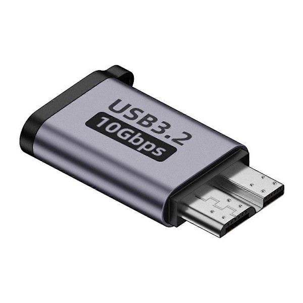 2st Micro-B Hane till Typ C Hona Adapter Typ-C USB3.0 Micro-B Kontakt för Extern Hårddisk HDD Kabeladapter