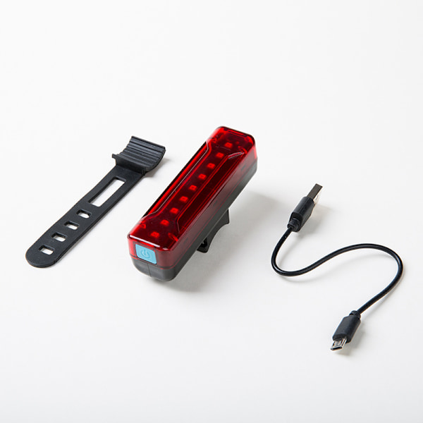 USB Genopladeligt Cykelbaglygte 2-pak, Driftstid 50 Timer, Ultra Lys LED Cykelbaglygte, 5 Lystilstandsindstillinger, Vandtæt (2 USB-kabler)