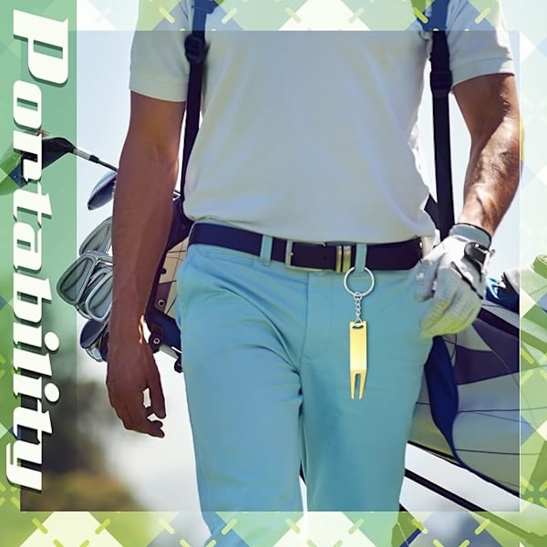8 st golf divot rep verktyg bärbar golf divot gaffel golf divot verktyg golf tillbehör, gol