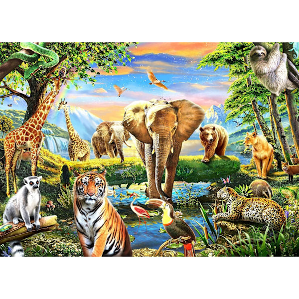 Palapelit 1000 palaa aikuisille, palapelit aikuisille 1000 palan palapeli, opettavaisia pelejä - Safari-eläinmaailma