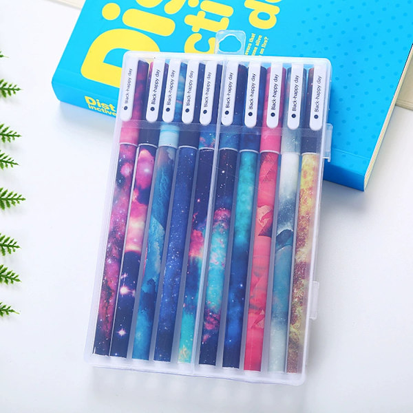 Söpöt värikkäät geelikynät, moniväriset kynät Bullet Journal -kirjoittamiseen, sarjakuvageelikynä, kuulakärkikynäsetti 10 kpl 0,38 mm