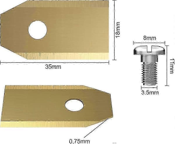 Titanium Ersättningsblad För Gräsklippare, 30-pack Gräsklipparblad, Gräsklippartillbehör Med Skruvar