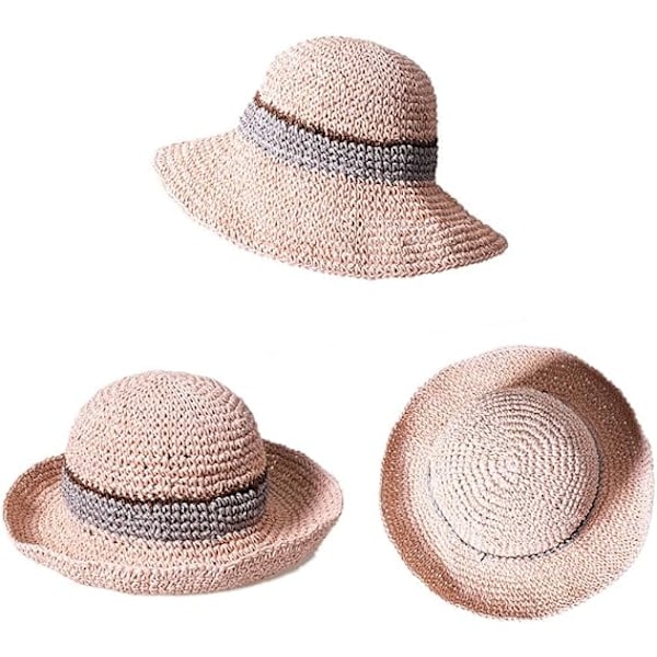 Trendy Dame Solhat Sommer Stråhat UPF 51+ Pink