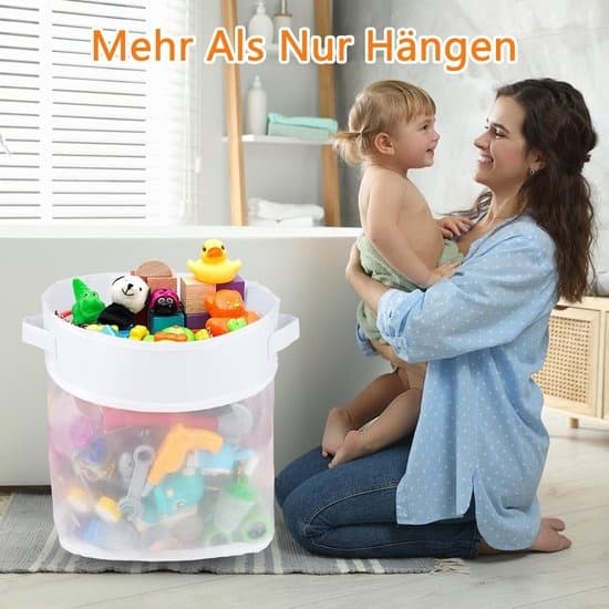 Opbevaringsnet til badelegetøj - Netpose med 16 liters kapacitet - Moderne og minimalistisk design - Til familier - Opbevaringspose - Neutral