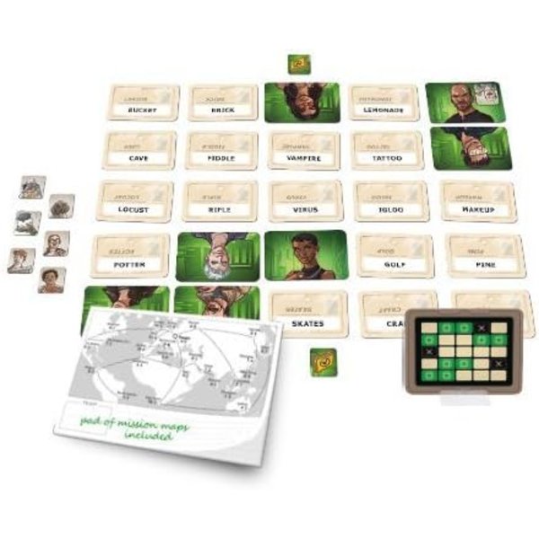 Czech Games Codenames: Duet - Tvåspelarordavledningspelet för fester hemma