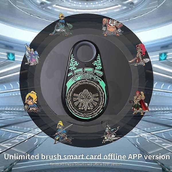 Ubegrænset Amiibo Link Bluetooth Nøgle App Understøttet til Zelda Splatoon 3 Sort - Grøn Black - Green