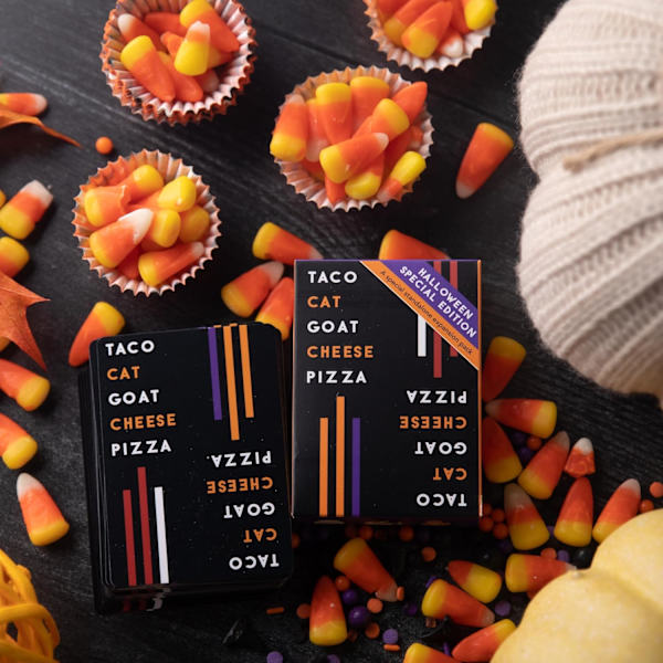 Taco Cat Goat Cheese Pizza – Halloween-versio – Halloween-juhlapelit – Halloween-juhlapalvelukset, Halloween-koulujuhlapalkinto, Karkki vai kepponen -lahja