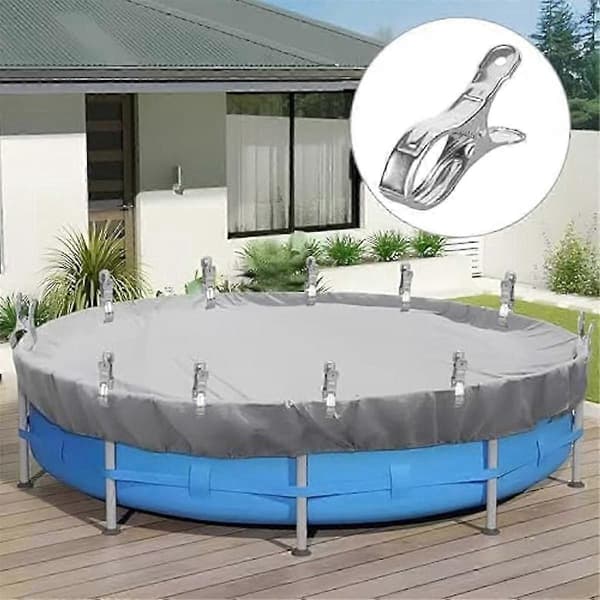 30 st Poolskyddsklämmor Vindskydd Poolskyddsklämmor Pool Vindtäta Klämmor för Ovanmarkspooler