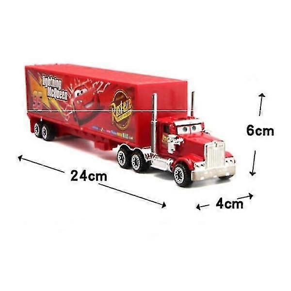 7-pakkauksen Cars 2 Lightning McQueen ja Mack Truck -lahjapaketti