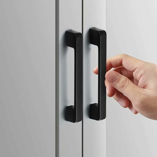 10 st Möbelhandtag Centrumavstånd 160mm-Svart Kökshandtag Möbelstångshandtag Svart Kökshandtag 160mm