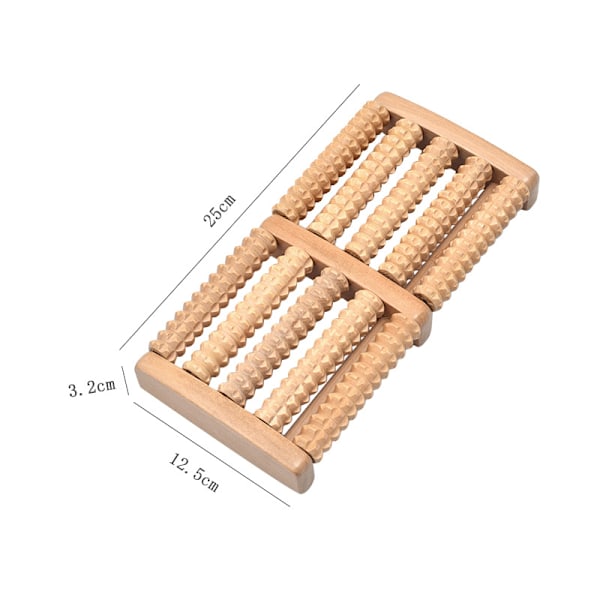 Trämassagerulle för fotmassage - Perfekt för hem och kontor - Fotvals mot hälsporre och plantar fasciit fotmassage