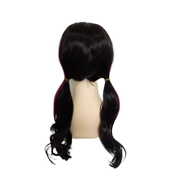 Movie Draculaura Cosplay Kostume Parykker Lang Sort Pink Varmebestandigt Syntetisk Hår Halloween Fest Rollespil Karneval Rekvisitter B