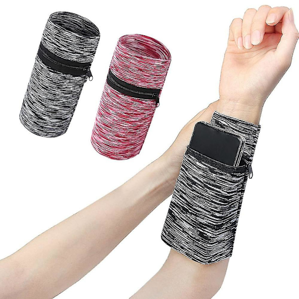 2 st Sportarmband, Armbandspengapåse, Blixtlåsarmband, Utomhuscykling och Löpning