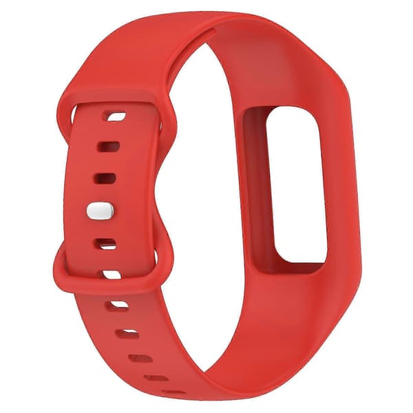 Integreret silikonerem til Fitbit Charge 6/5/4/3, urrem med etui 25-26s Red