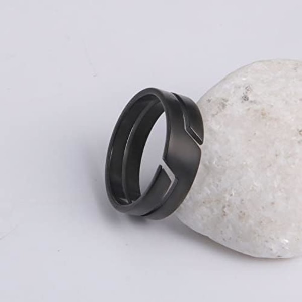 Nr. 7 Rustfrit Stål Par Ring Mode Simpel Casual Fingerringe Forlovelse Jubilæum Smykker til Mænd Kvinder