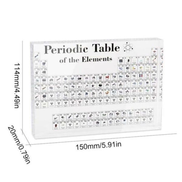 Kemi periodiska tabell display med element akryl gåvor