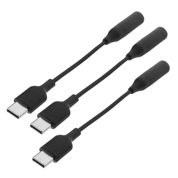 3 stk. USB C til 3,5 mm lydadaptere 3,5 mm hovedtelefonstikadaptere lydadaptere Black