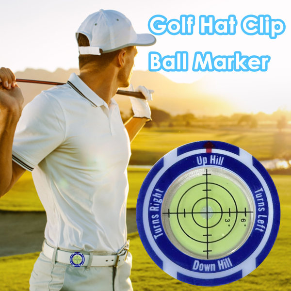Golf Marker Hat Clip | Bärbar grön läsare, Golf Level Hat Clip