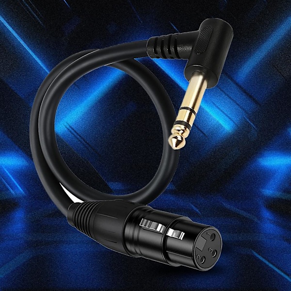 90 6,35 mm 1/4 tomme hann til XLR 3-pinners stereolydkabel, 6,35 mm 1/4\" til XLR stereolydadapterkabel for mikrofon Male
