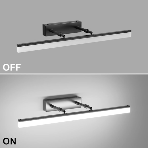 60CM LED Spejllys, Badeværelsesvæglampe 910LM 14W 3000K, Spejllys til Badeværelse LED Væglampe Moderne Badeværelseslampe med Justerbar