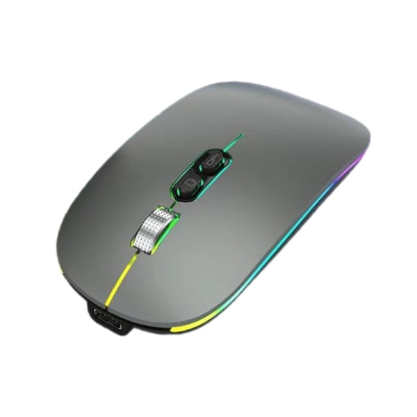 Bluetooth Mouse Slim Silent Uppladdningsbar trådlös bärbar mus Grey