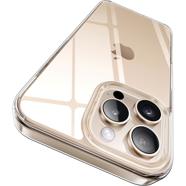 Krystalklar Designet til iPhone 16 Pro Cover, Stødsikkert Beskyttende Telefoncover Tyndt Slim Cover til iPhone 16 Pro, Klar