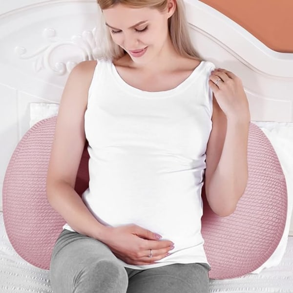 Kilformad gravidkudde U-formad gravidkudde mjuk pink