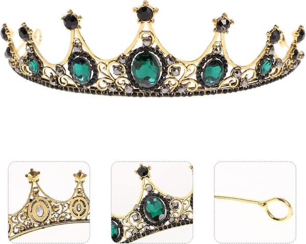 Vintage Barokk Dronningkrone - Rhinestone Legering Bryllup Skjønnhetskonkurranse