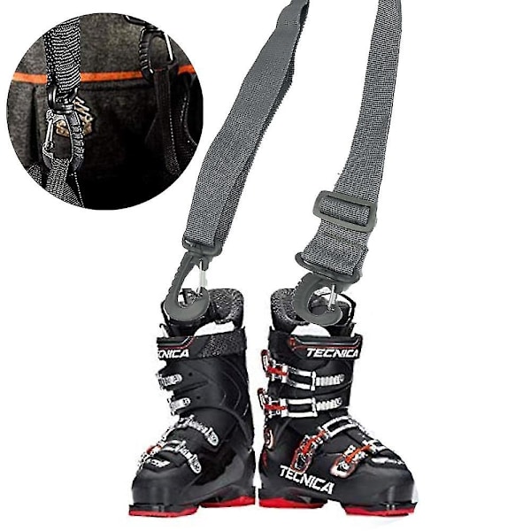 Nylon Snowboard Støvle Bærerem Til Rulleskøjter, Skistøvler, Etc. Sort Skiudstyr gray