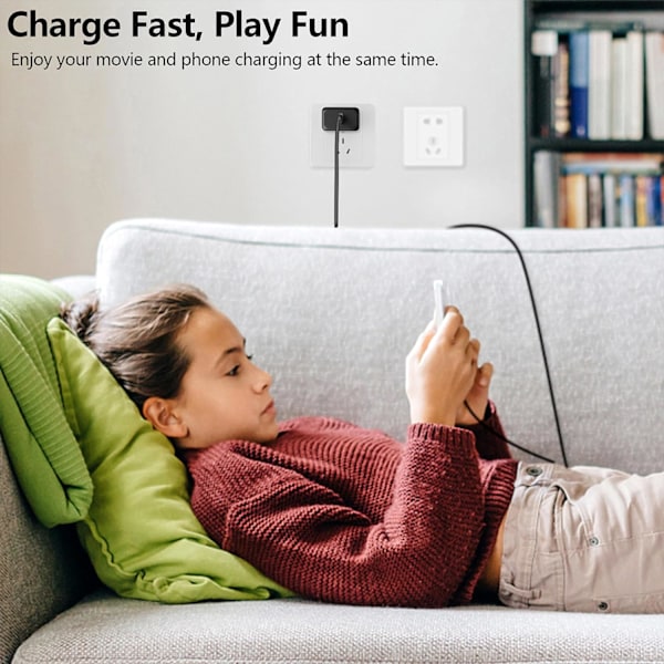 2-pakning 25W lader USB C hurtiglader for Samsung Galaxy S23, S20, S21 FE, S21 Ultra 5G, S22, Note 20, A51, A53, A72, M43, M53, Z Fold3, Fold4, Flip 3/4