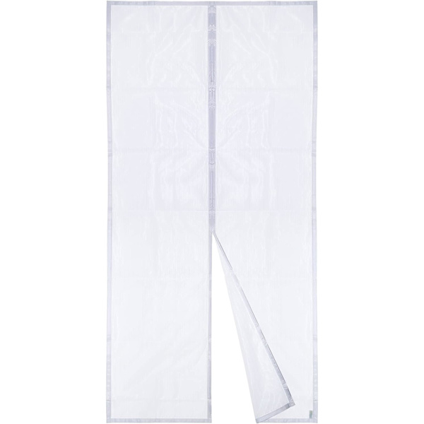 Magnetisk Dørskærm, Netgardin, Magnetisk Forsegling fra Top til Bund med Automatisk Lukning, Holder Frisk Luft Inde (120x210cm, Hvid)