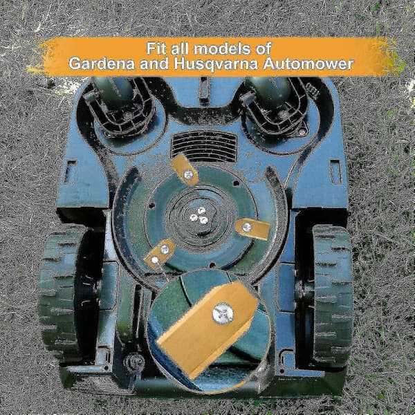 Gressklipperblader Titanbelagt Rustfritt Stål Gressklipper Blad Erstatning (30 stk Gull)