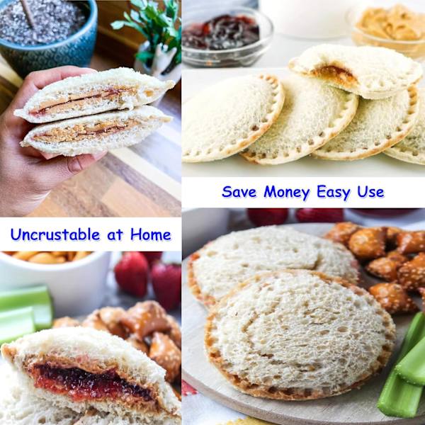 Sandwichskärare och -förslutare, Decruster Sandwich Maker för barns lunch Uncrustable Sandwich Maker, Lätt för skolmatlåda och Bento Box Grå