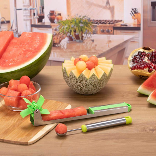 Vattenmelon Vattenkvarn Skärare Skivare, Rostfritt Stål Form Frukt Verktyg Snabbt Skärverktyg