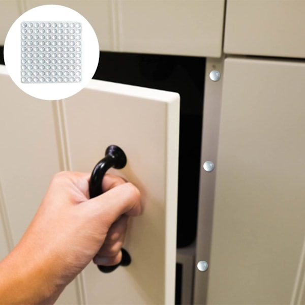 Silikonipuskurit, liimattavat pehmusteet, kirkkaat kaapin oven pysäyttimet, oven pehmusteet, estävät paiskomisen, läpinäkyvät silikonipehmusteet (6x2mm) (200 kpl)