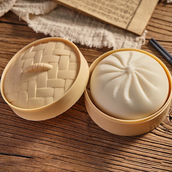 Dumpling Squishy Fidget Legetøj, Dumpling Stressbold Dampet Fyldt Bolle Klemme Stress Relief Legetøj, Dejkugler Squishy Dumpling