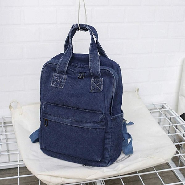 Muoti Naisten Reppu Cowboy Suuri Tilavuus Kirjalaukut Opiskelijat Muoti Olkalaukku Matkalaukut Käsilaukku Messenger-laukku Nuorten Unisex-urheilu Dark blue