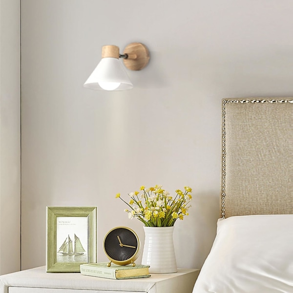 Moderna Vägglampor Inomhus E27 Industriell Vägglampa Justerbar Trävägglampa Vägglampa Dekoration för Sovrum Vardagsrum Hall Kafé