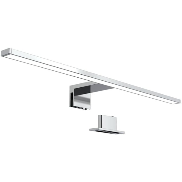 LED spejllampe, skabslampe, badeværelsesvæglampe, neutralt hvidt lys 4200k, 11W, 780lm, IP44, bredde 600 mm, krom