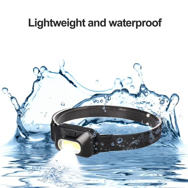 2 stk. lette LED-hodelykter - Kraftig profesjonell hodelykt for voksne og barn, Mini COB AA-hodelykt
