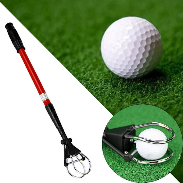 Golfpallon poimintatyökalu säästäjä putterin kahva noutaja punainen musta