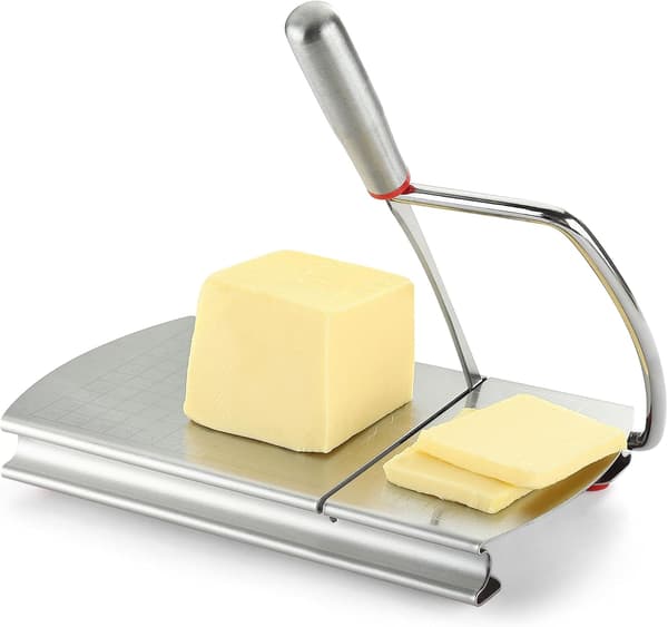 Ostekutter i rustfritt stål med blad for blokkost, grønnsaker, smør, pølse, brød