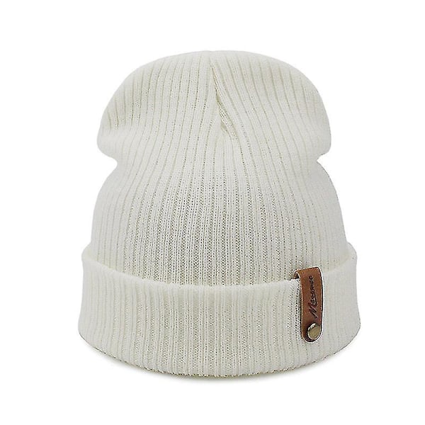 Strikket Lue Høst/Vinter 1 stk white