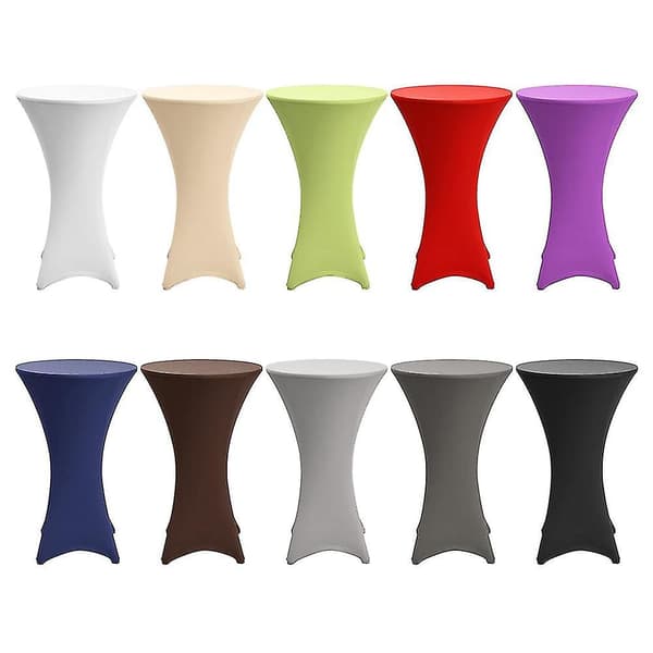 Smallastående Stretch Spandex-duks - Rund form white S