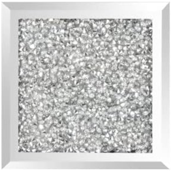 4 st Moderna Kristall- och Spegelunderlägg Nya 10X10CM Silver